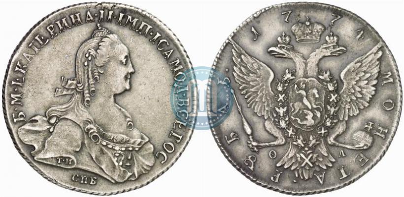 Picture 1 rouble 1774 year СПБ-ФЛ 