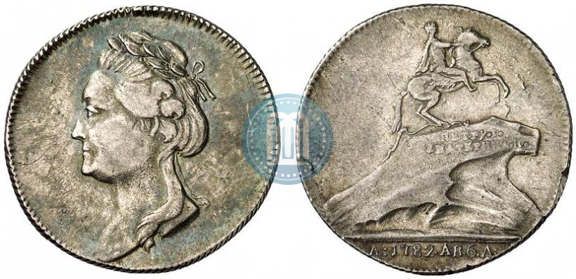 Picture Token Coin 1782 year  "Monument to Peter the Great in Saint-Petersburg"