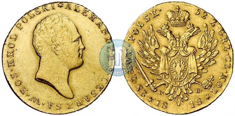 Picture 25 złotych 1818 year IB 