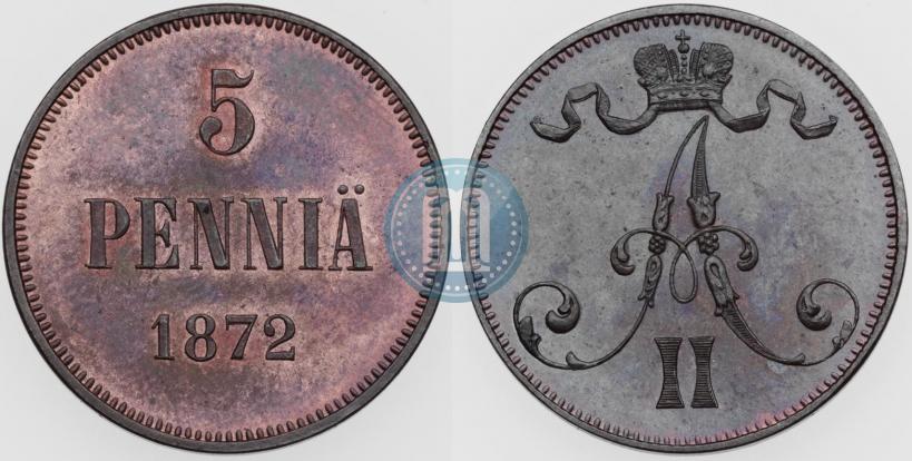Фото 5 пенни 1872 года  
