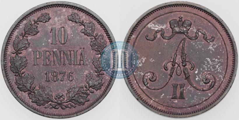 Фото 10 пенни 1876 года  