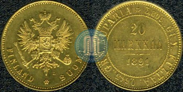 Picture 20 markkaa 1891 year L 