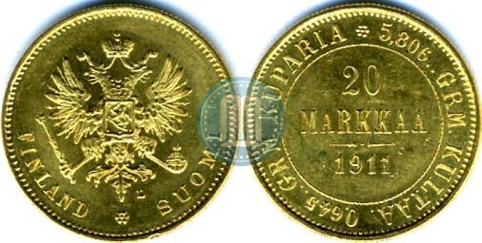 Picture 20 markkaa 1911 year L 