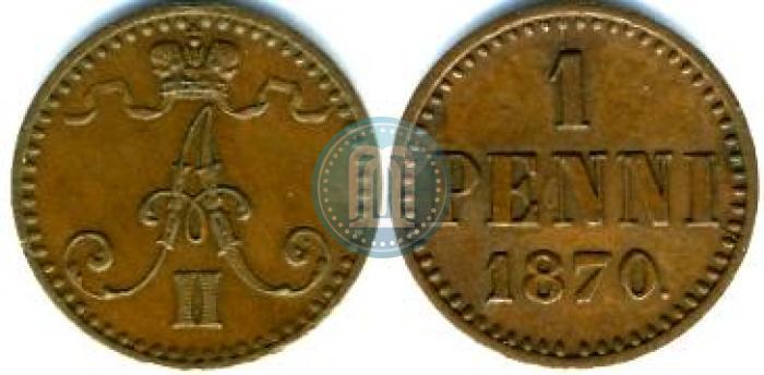 Picture 1 penni 1870 year  