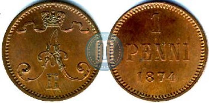 Picture 1 penni 1874 year  