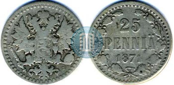 Picture 25 pennia 1871 year S 