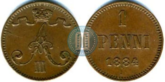 Фото 1 пенни 1884 года  