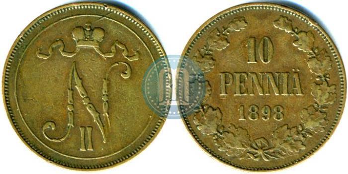 Фото 10 пенни 1898 года  
