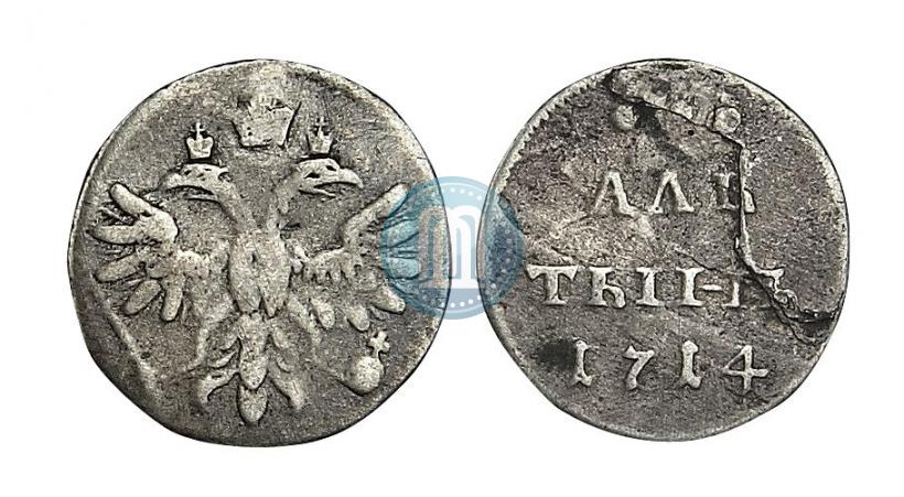 Фото Алтын 1714 года  