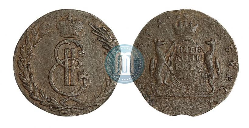 Picture 5 kopecks 1767 year  