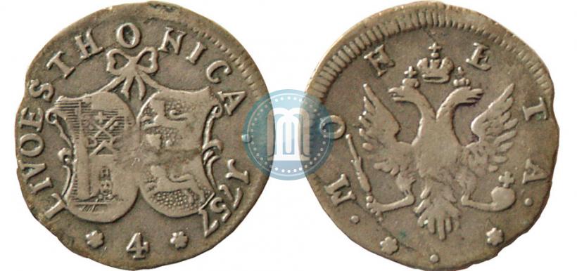 Фото 4 копейки 1757 года  "Ливонез"