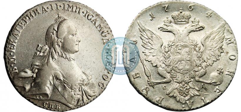Picture 1 rouble 1764 year СПБ-СА 