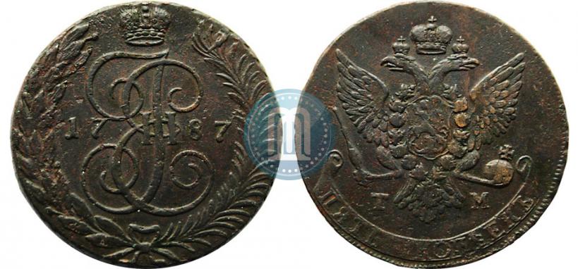 Фото 5 копеек 1787 года ТМ 