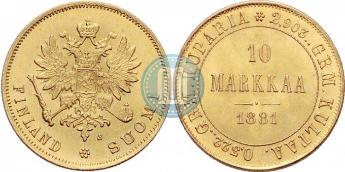 Picture 10 markkaa 1881 year S 