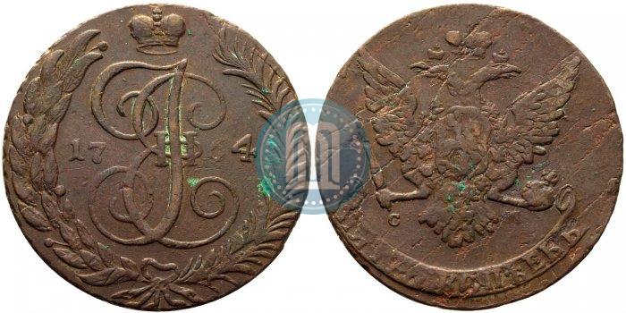 Фото 5 копеек 1764 года СМ 