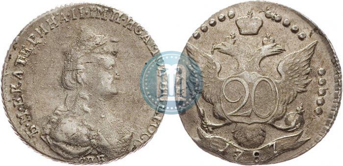 Фото 20 копеек 1787 года СПБ 