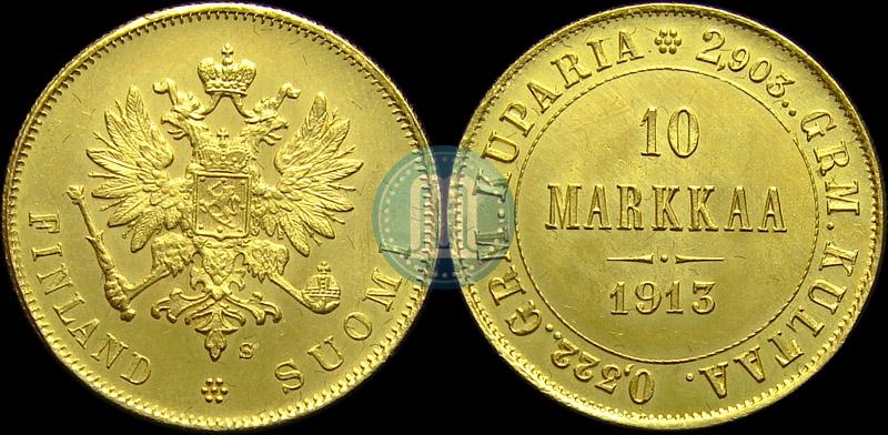 Picture 10 markkaa 1913 year S 