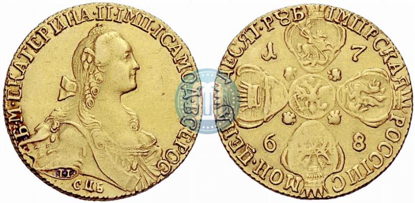Фото 10 рублей 1768 года СПБ 