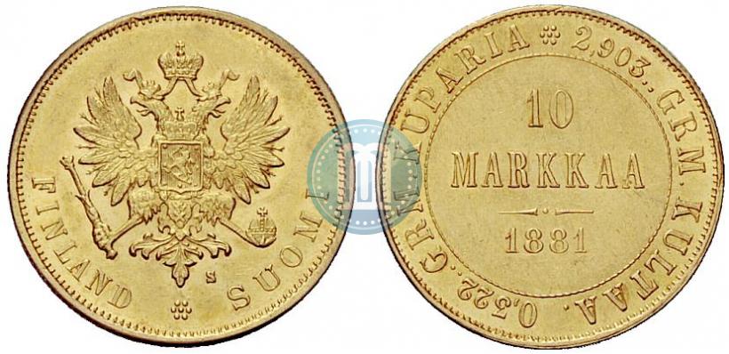 Picture 10 markkaa 1881 year S 