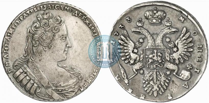 Picture 1 rouble 1733 year  