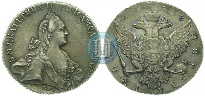 Picture 1 rouble 1768 year СПБ-АШ 