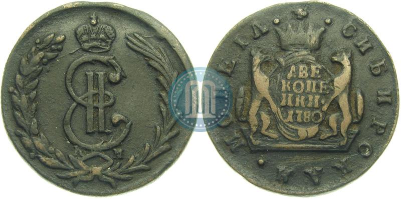 Picture 2 kopecks 1780 year КМ 