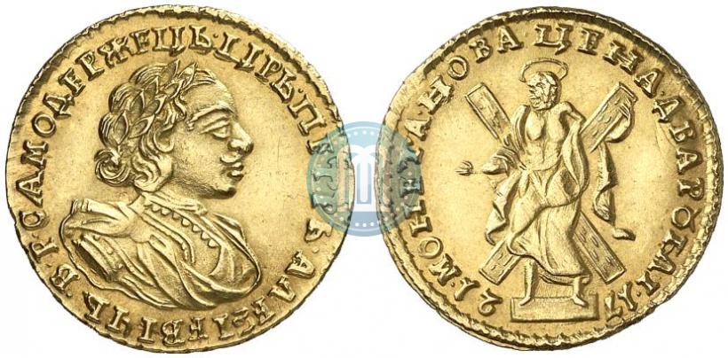 Фото 2 рубля 1721 года  
