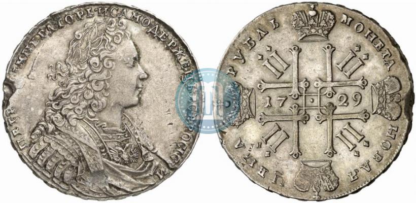 Фото 1 рубль 1729 года  "Тип 1728"