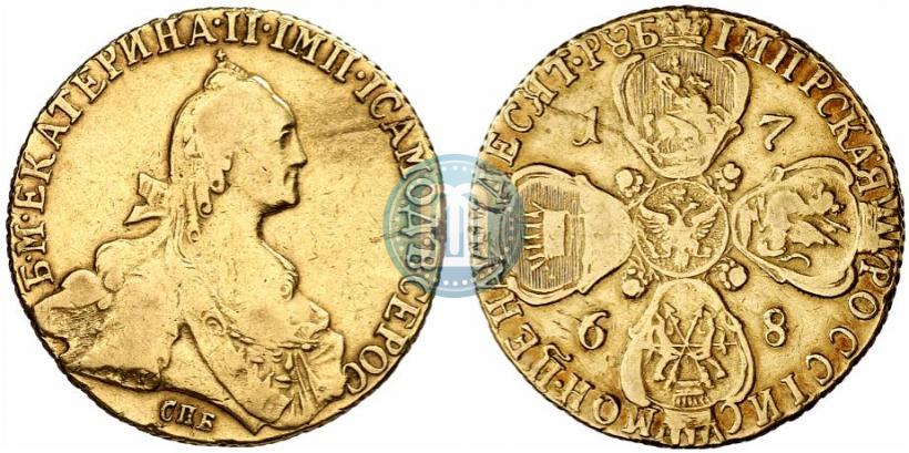 Фото 10 рублей 1768 года СПБ 