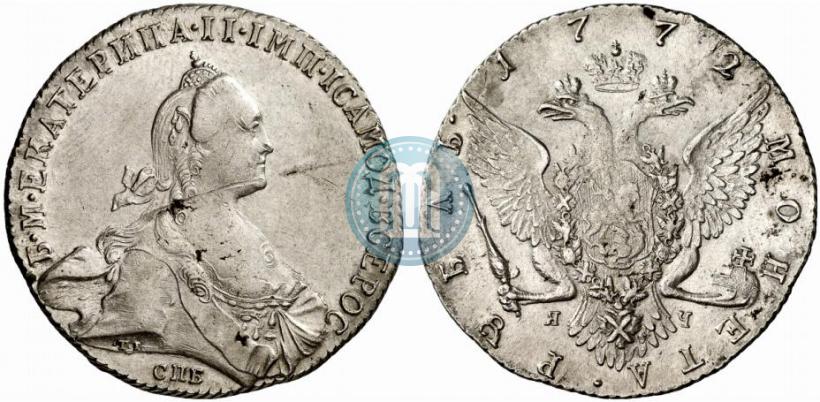 Picture 1 rouble 1772 year СПБ-ЯЧ-Т.I. 