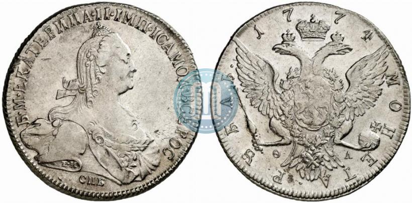 Picture 1 rouble 1774 year СПБ-ФЛ 