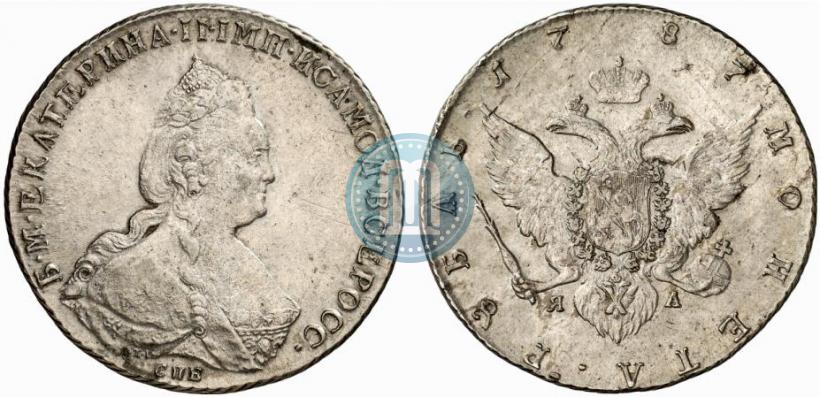 Фото 1 рубль 1787 года СПБ-ЯА 
