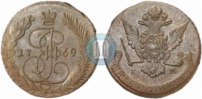 Фото 5 копеек 1769 года ЕМ 