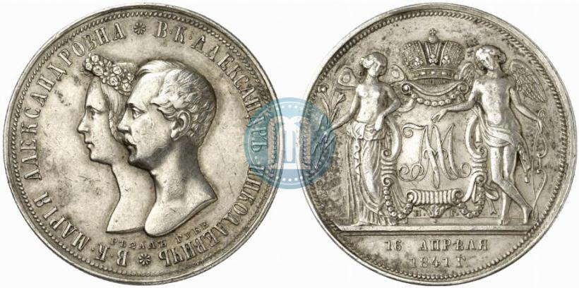 Picture 1 rouble 1841 year СПБ-НГ "In the memory of the wedding of the crown prince"