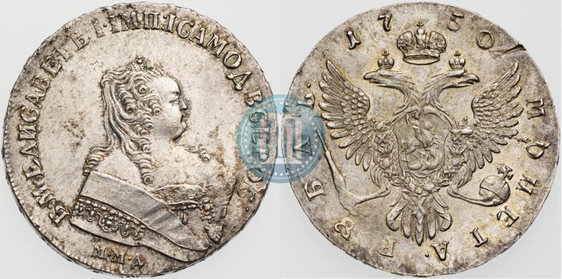 Picture 1 rouble 1750 year ММД 
