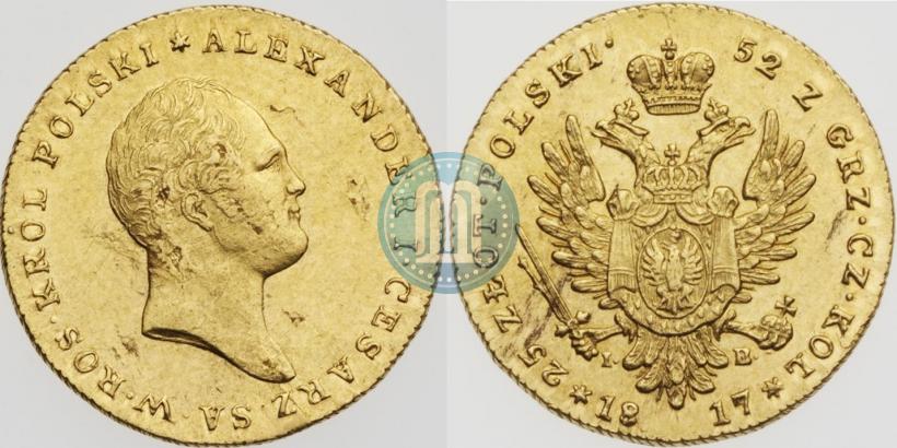 Фото 25 злотых 1817 года IB 