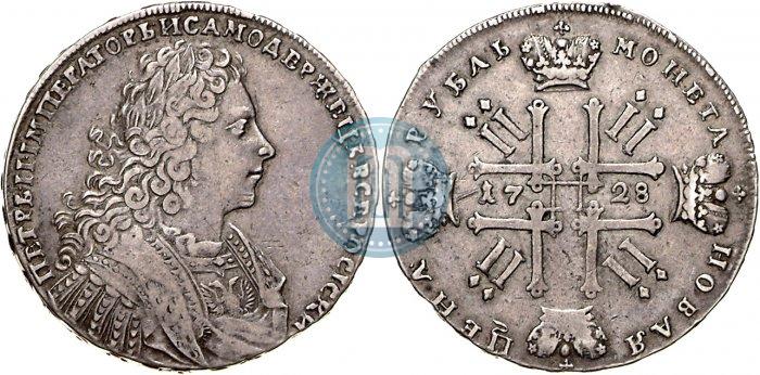 Фото 1 рубль 1728 года  "Тип 1728"
