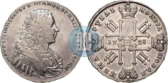 Picture 1 rouble 1728 year  "Type of 1728"