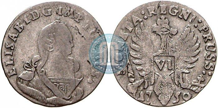 Picture 6 groszy 1759 year  