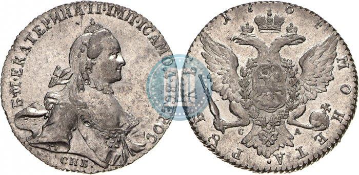 Picture 1 rouble 1764 year СПБ-СА 