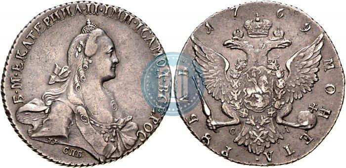 Picture 1 rouble 1769 year СПБ-СА 