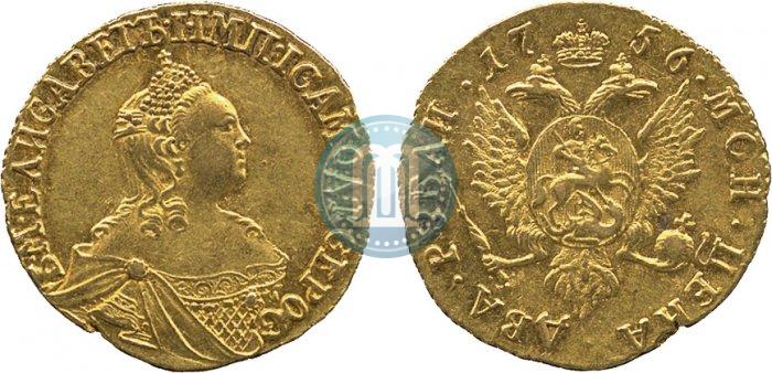 Фото 2 рубля 1756 года  
