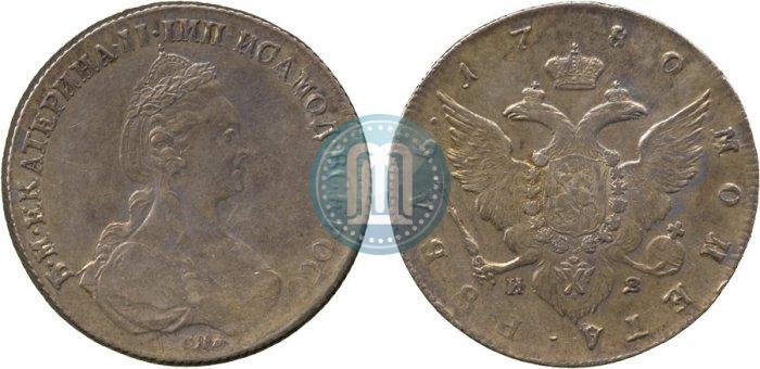 Фото 1 рубль 1780 года СПБ-ИЗ 