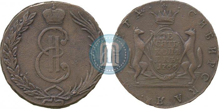 Picture 10 kopecks 1766 year  