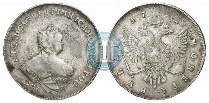 Фото 1 рубль 1742 года ММД 