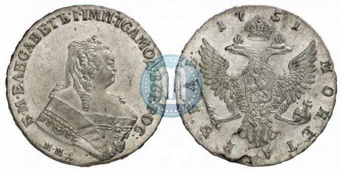 Picture 1 rouble 1751 year ММД 