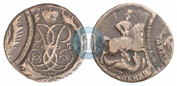 Picture 2 kopecks 1758 year  "Nominal under St. George"