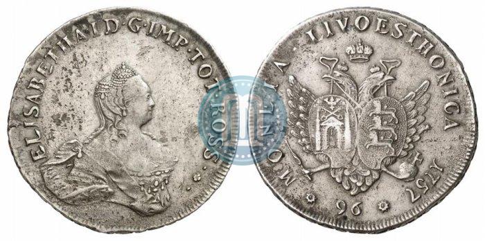 Picture 96 kopecks 1757 year  "For Livonia"