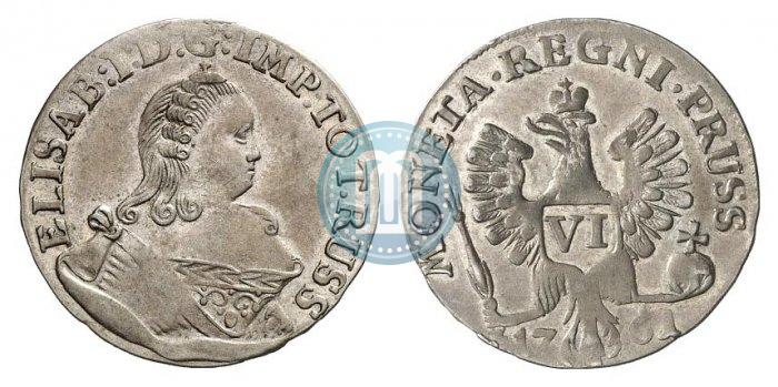 Picture 6 groszy 1761 year  