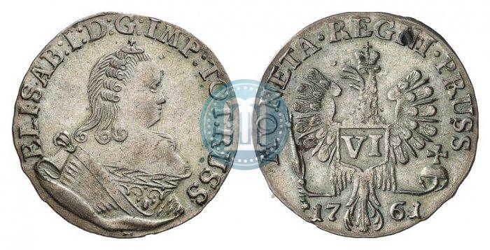Picture 6 groszy 1761 year  